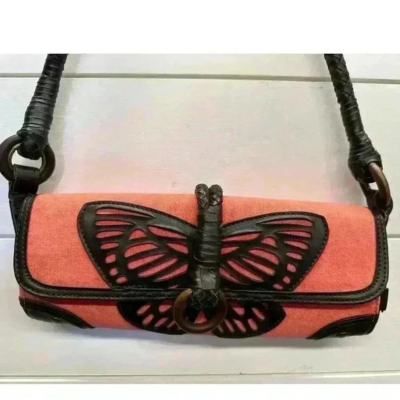 LOLLIPOPS PARIS ORANGE BUTTERFLY HANDBAG NEW WITHOUT TAGS - Picture 1 of 7